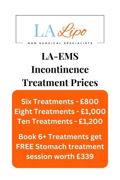 LA-EMS Incontinence Treatment Prices Southend-on-Sea