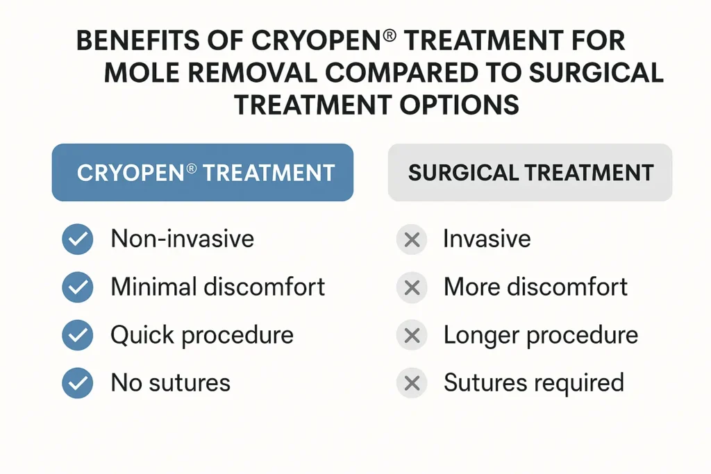 Benefits of facial mole removal Southend-on-Sea - call our team today to book a consultation